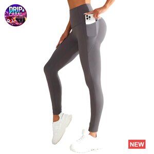 High Waisted 7/8 Leggings with Pockets Buttery Soft Tummy Control Workout Yoga